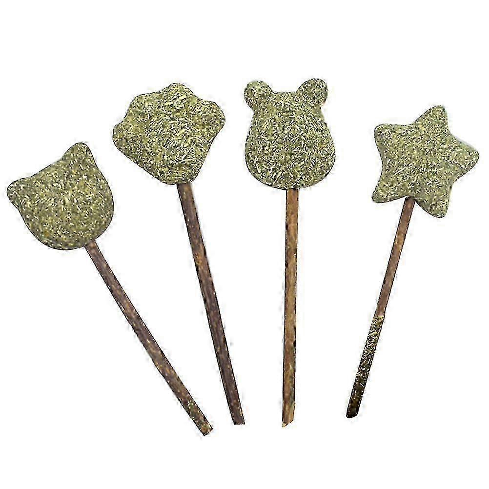 4PCS Natural Cat Catnip Stick Practical Cat Lick Lollipop Promoting Digestion Pet Cat Snack Eco-friendly Healthy Pet Polygonum Lollipop for Cat Kitten