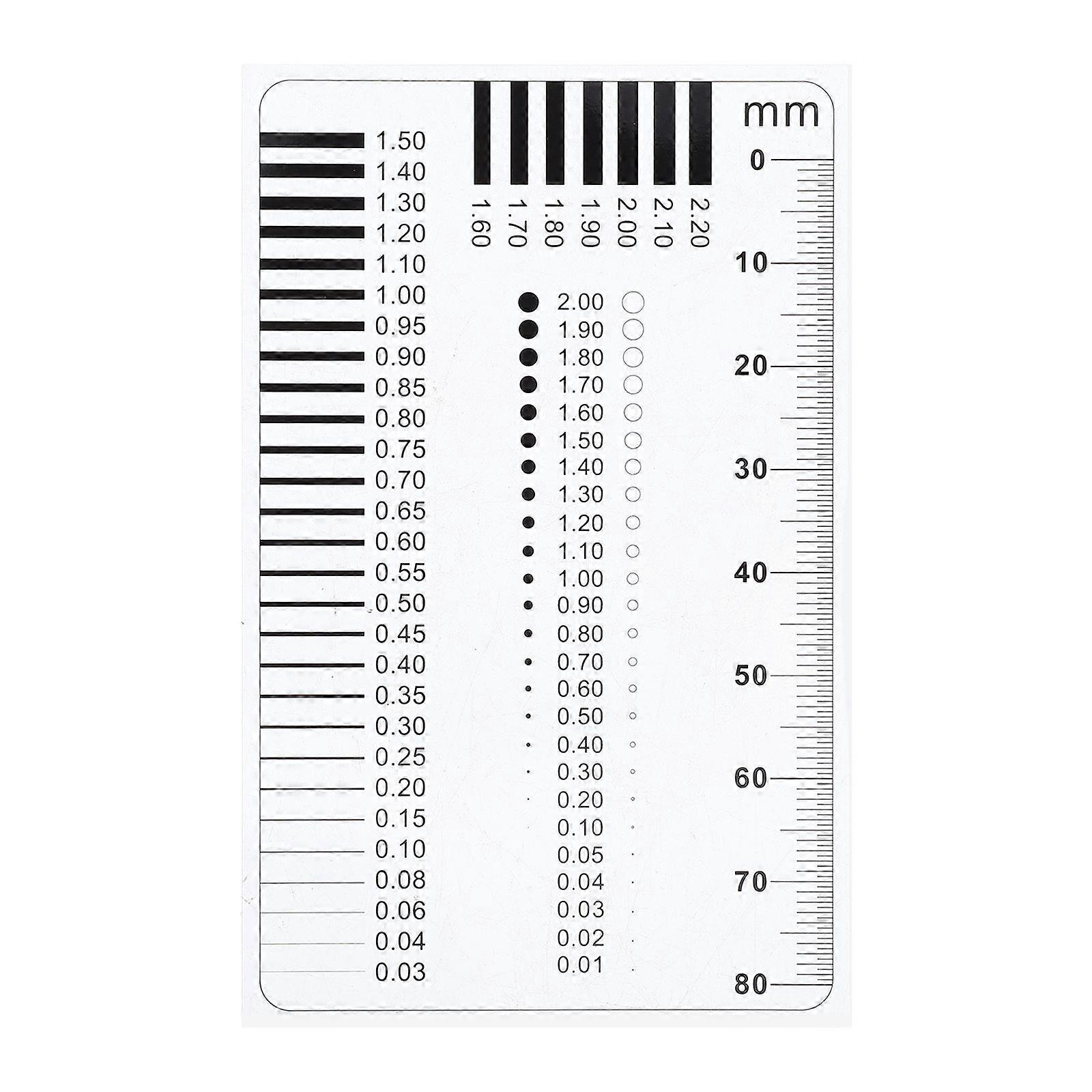 正確なスポットおよびスクラッチ検出のための高精度定規亀裂測定ツール 欠陥検査定規コンクリート亀裂幅ゲージ