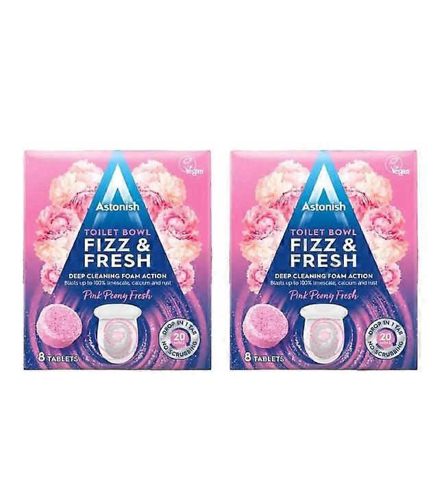 Astonish WC-csésze Fizz & Fresh Pink Peony Fresh - 8 tabletta - 2 db-os kiszerelés