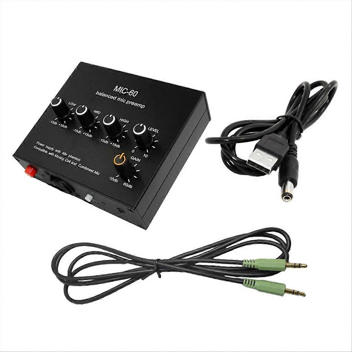 Balanced Dynamic Microphone Music Audio Amplifier with 3.5mm cable