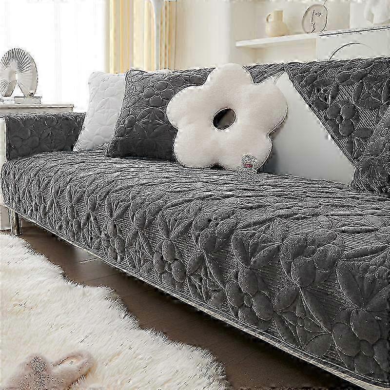 Nordic Modern Simple Style Sofa Cushion All-season Universal Anti-slip Three-dimensional Printing Solid Color Sofa Cover