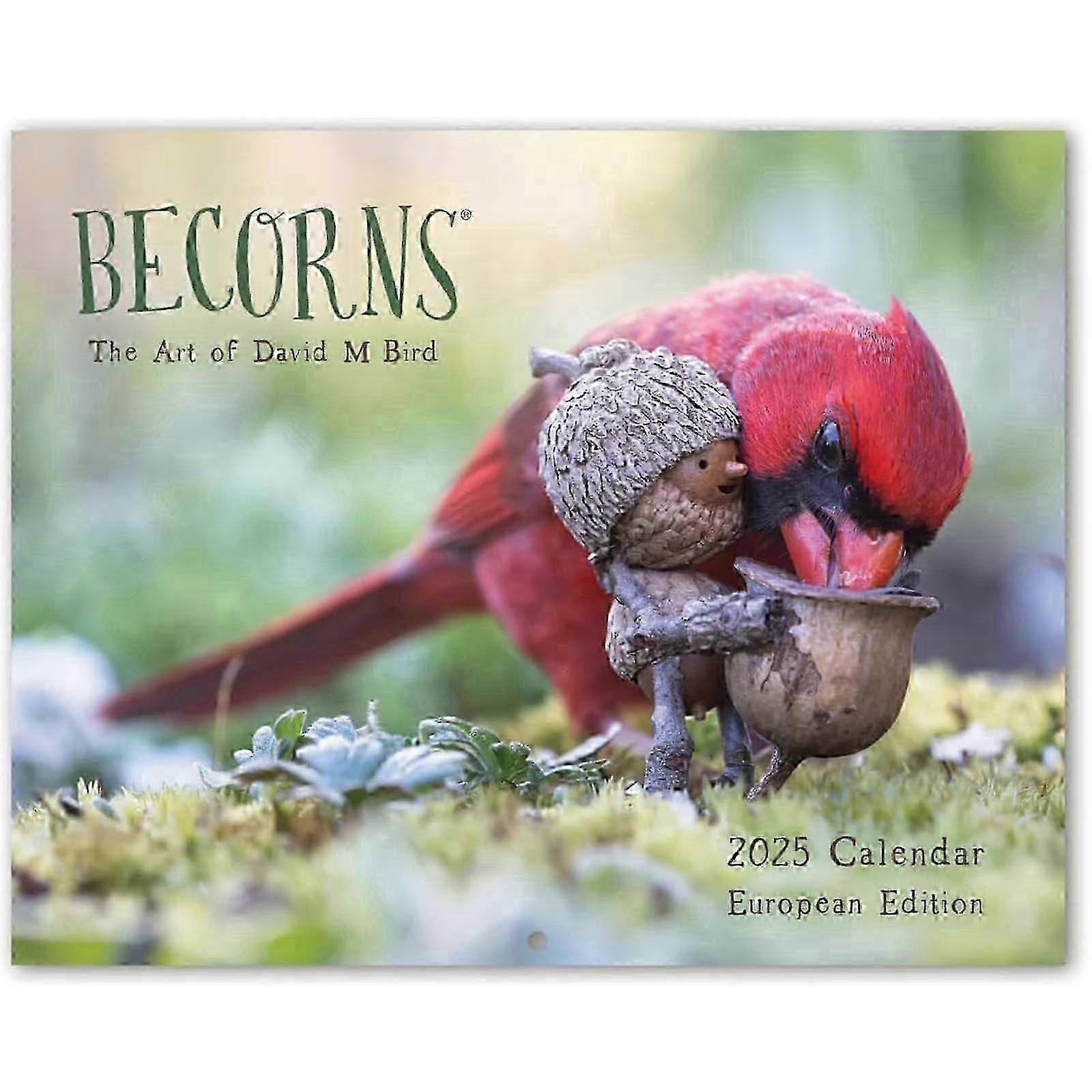 Year Calendar with Exquisitely Detailed Birds, Becorns  The Art of Avian Calendars 2025