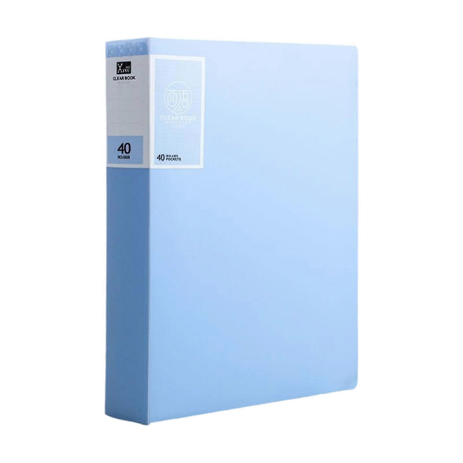 Sheet brochure, multi-layer transparent insert folder, 40 pages  Blue