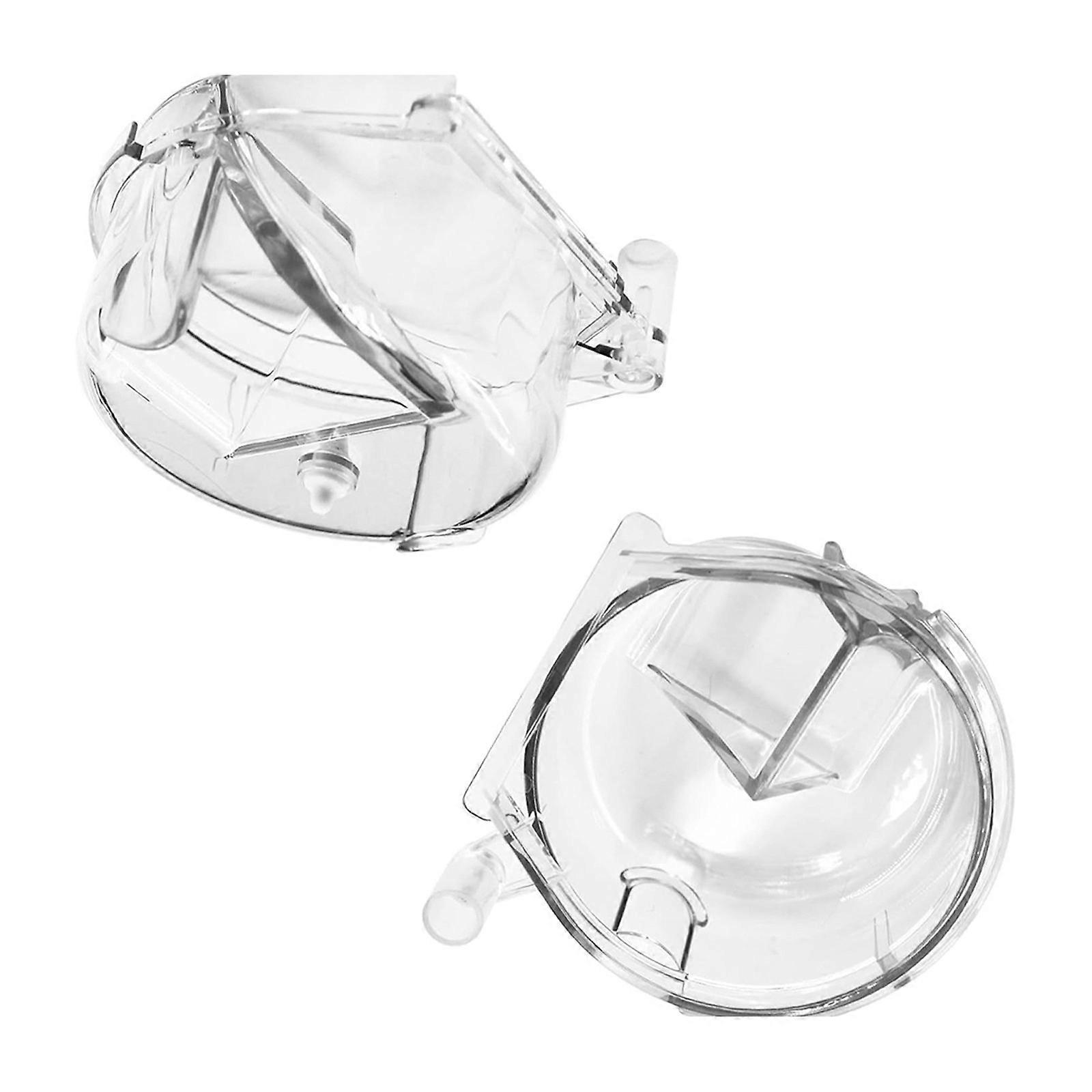 Set of 2 Coffee Machine Replacement Part Coffee Powder Seal Lid Easy Installation Clear Grinder Cover for Grindering Use Multicolor