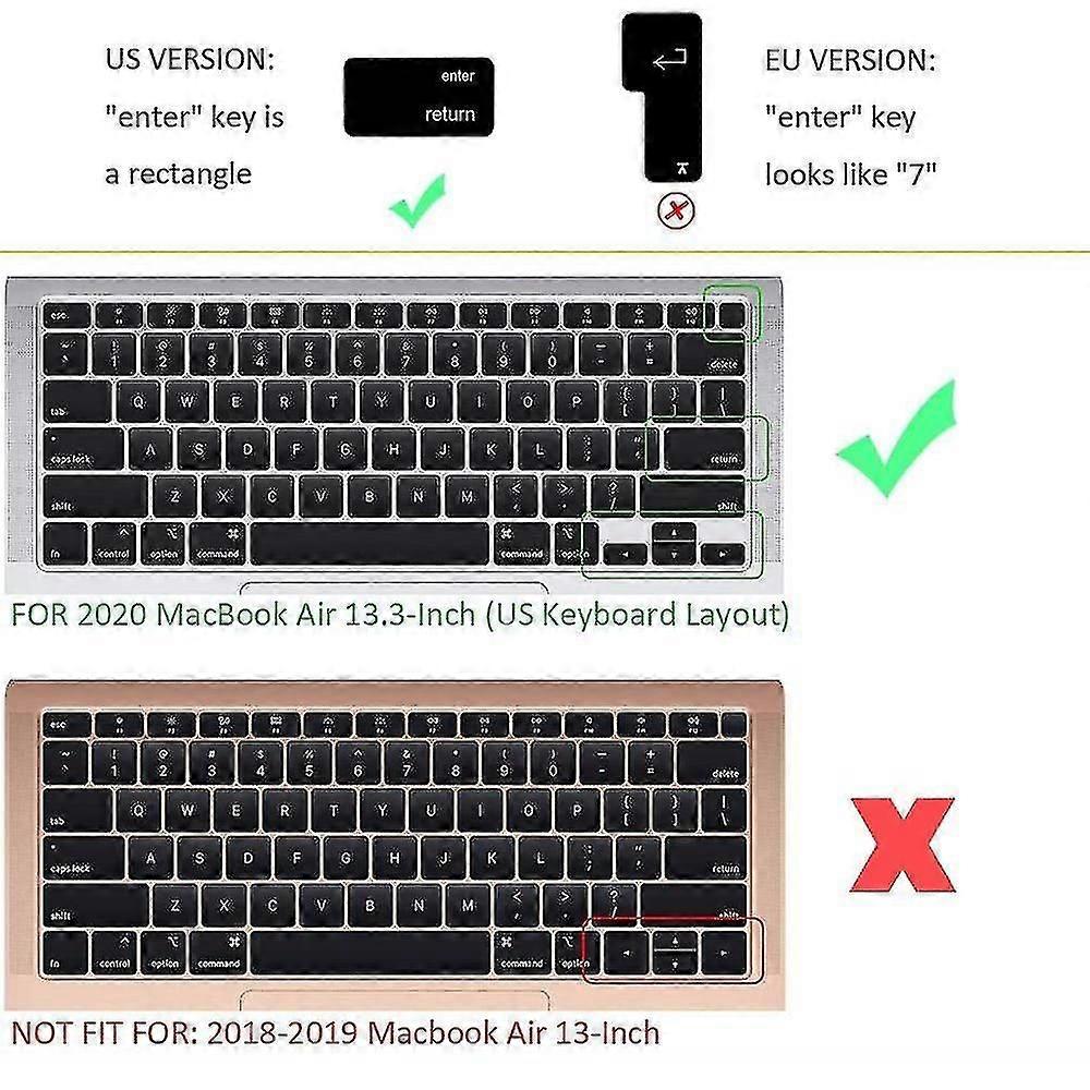 Ultra Thin Keyboard Cover Skin Compatible With Macbook Air/pro/retina 13" And 15"