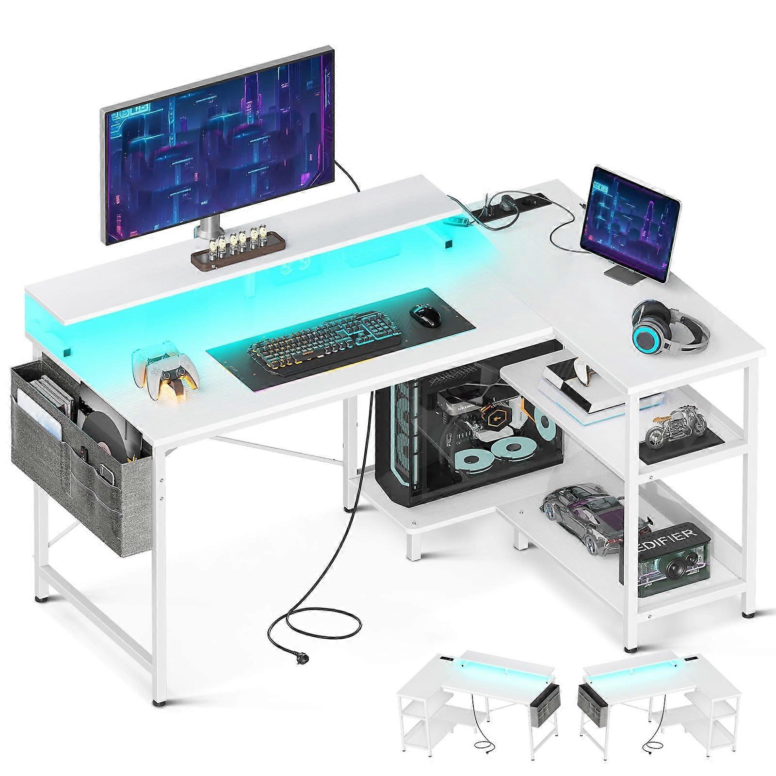 Pelipöytä Led L -shape 120x80cm