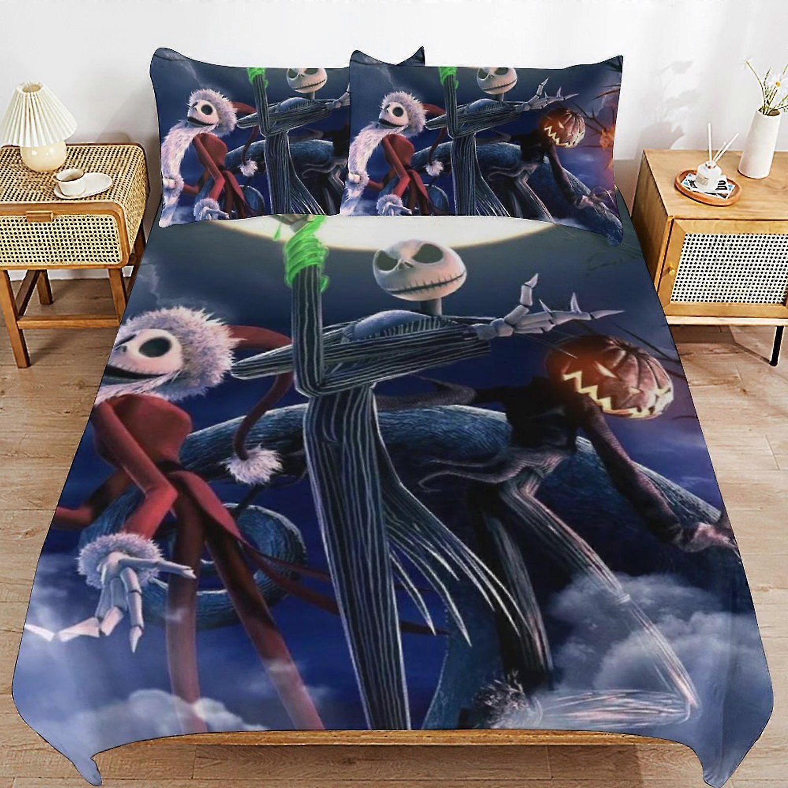 A497 The Nightmare Before Christmas Soft Touch Comfort Fit Easy Zip Bedding Solution Machine Washable Duvet Cover Sets Option N497