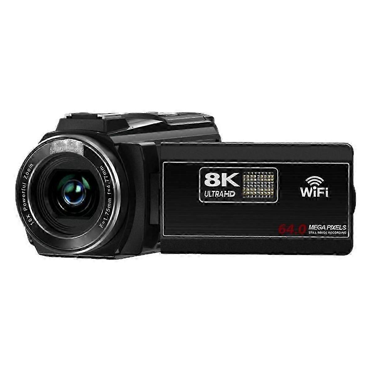 8Kビデオカメラ3インチLCDタッチスクリーン60FPS / 64MP 18倍デジタルズーム