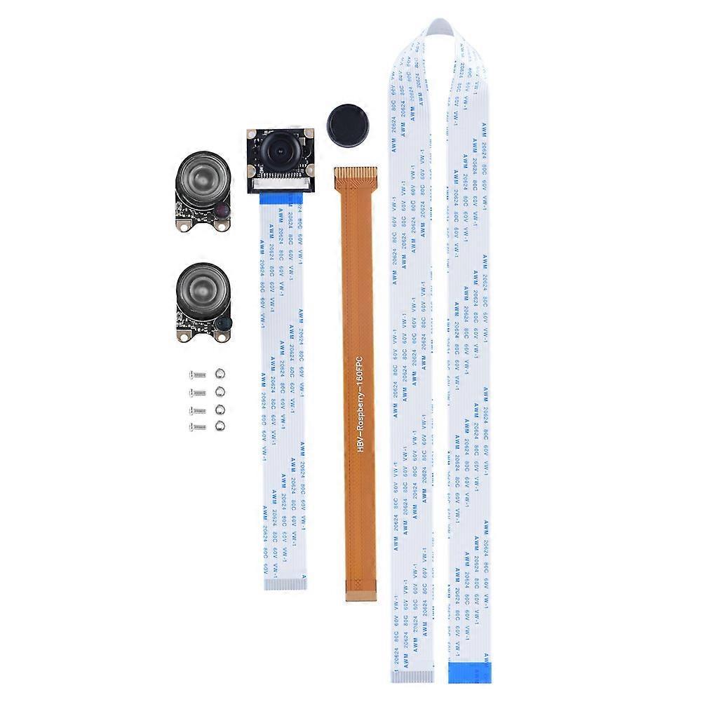 5MP Wide Angle Fisheye Camera Module Lens w  Fill Light for Raspberry Pi 2/3/B+/Zero