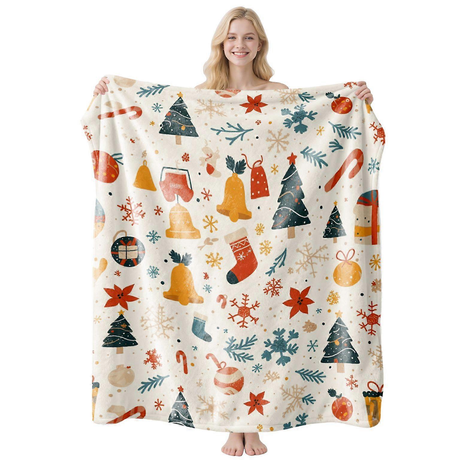 Christmas-Themed Flannel Blankets   Based -130*150