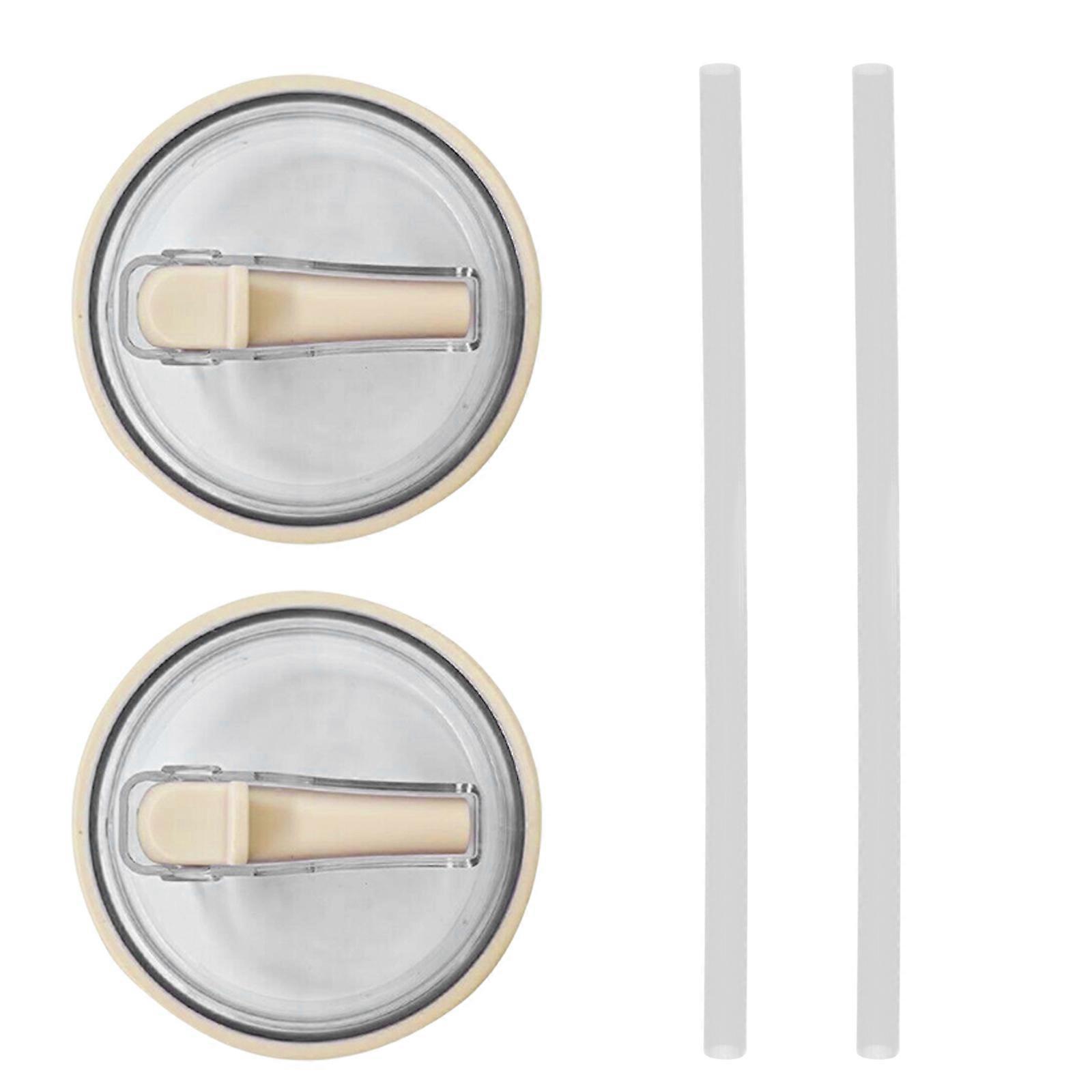 Multifuntional Bottle Caps Water Bottle Lid with Straw Bottle Part Replacement Caps Plastic Texture for Drinking Cup  White