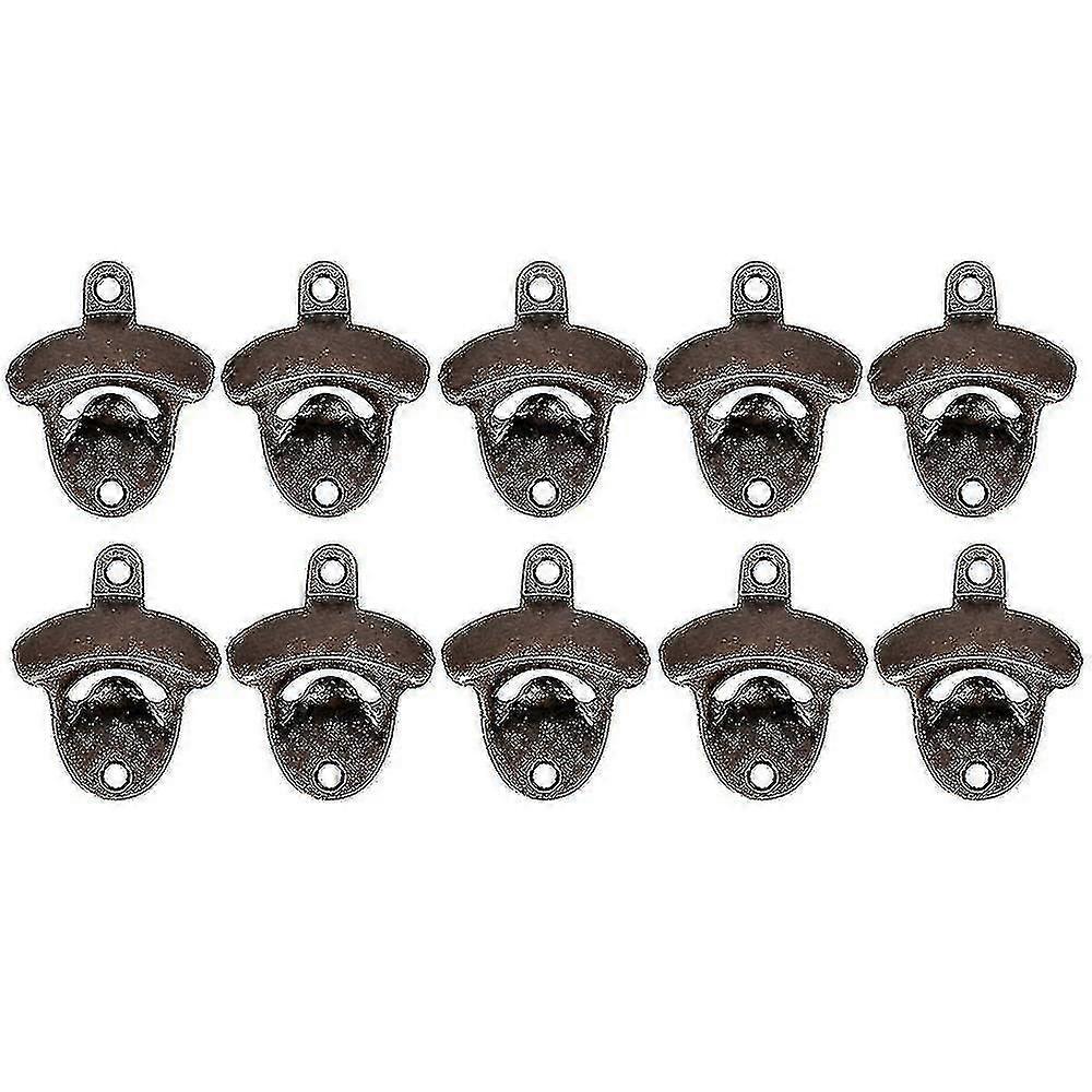 Lot de 10 décapsuleurs muraux rustiques vintage