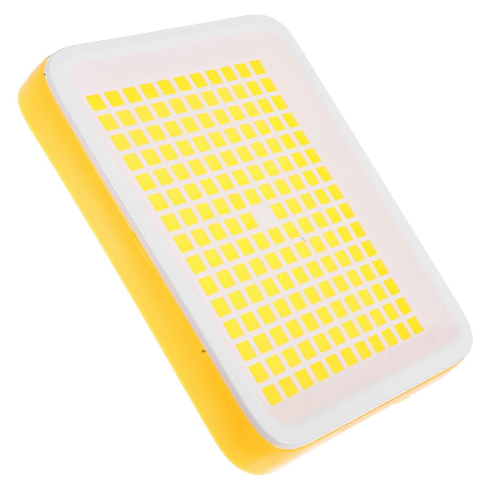 Small Animal Litter Box Rectangular Rabbit Toilet Tray with Grate