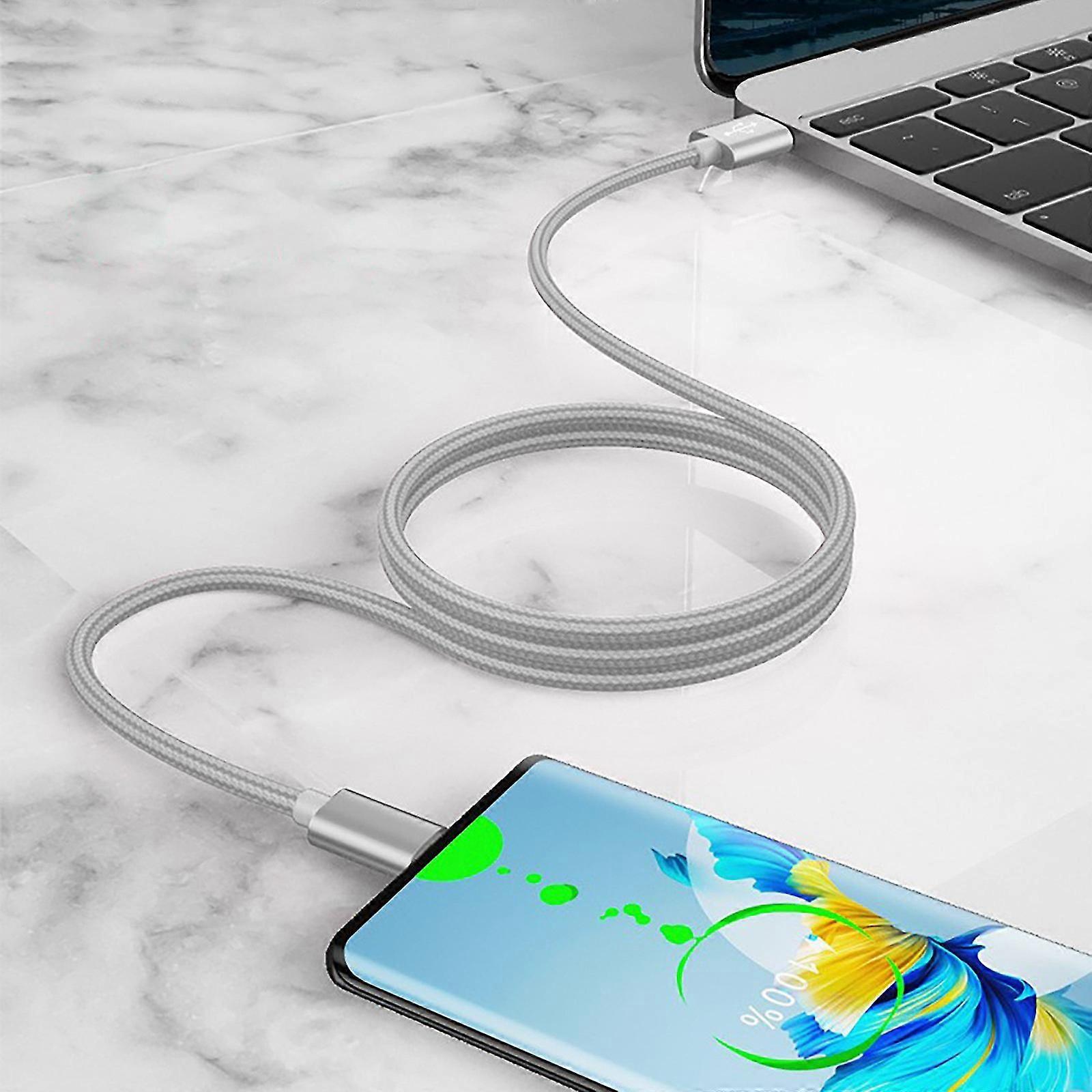 Type-c Nylon Braid Charging Cable Suitable For Android Mobile Phone Data Cable Charging Cable 1.5 In Fast Charge Gold