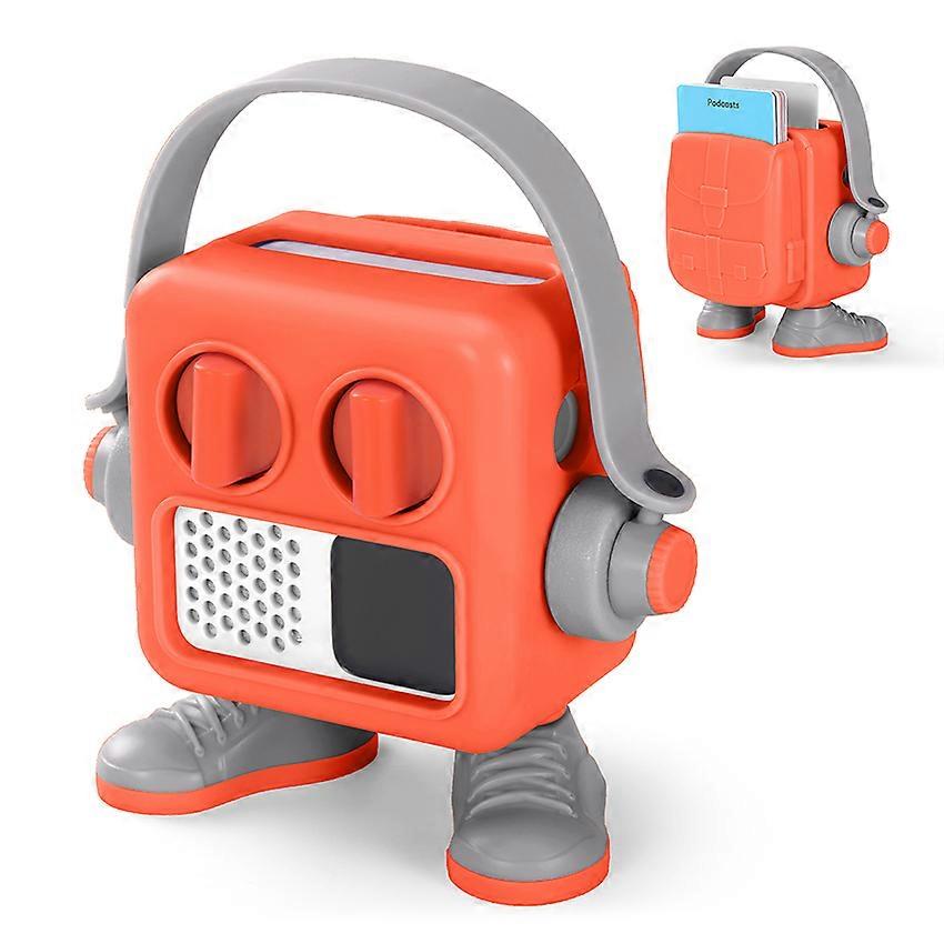 Multi-Function Cartoon Plastic Protective Case for Yoto Mini (1 PCS Orange-Gray Protective Case Only)