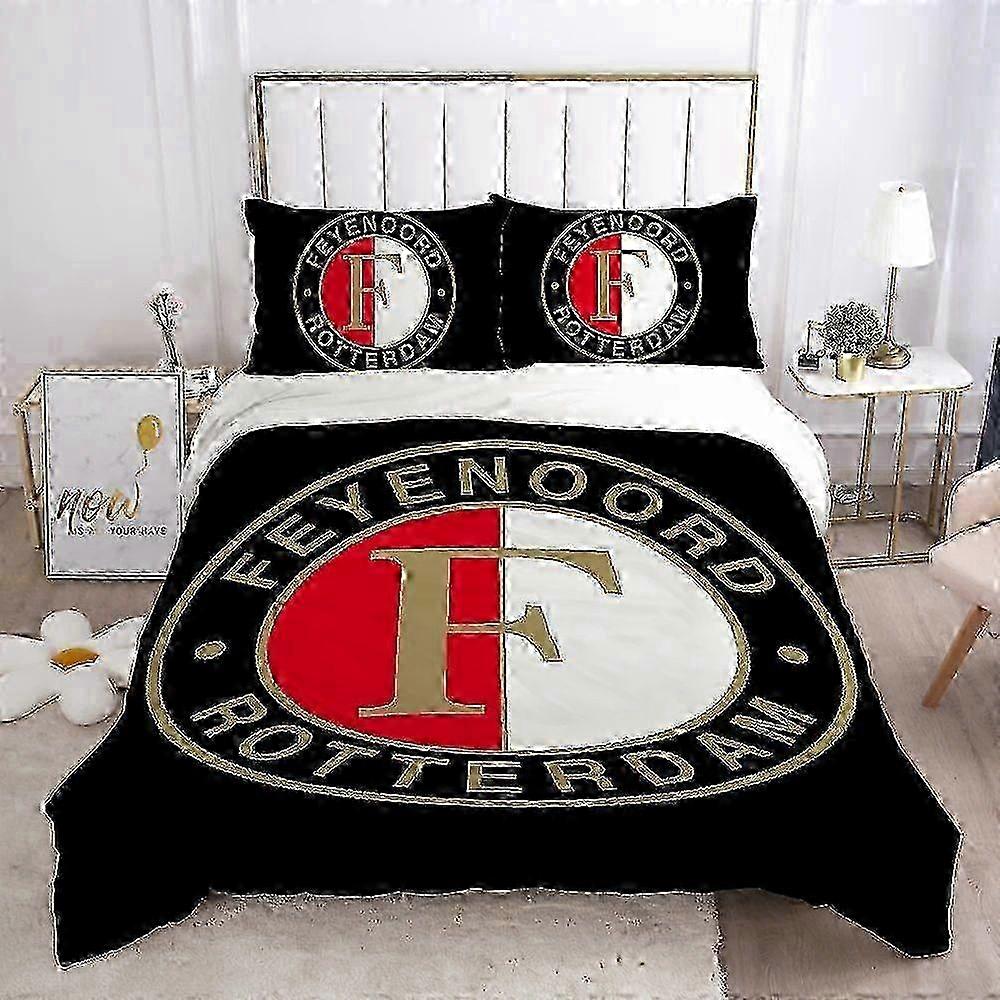 V461 Lençóis Capa Duplo Edredom Conjuntos de Cama Conjunto de Cama Edredom F-feyenoords Fc Capa Conjuntos de Edredom Colcha Fronha Colcha 3 peças B