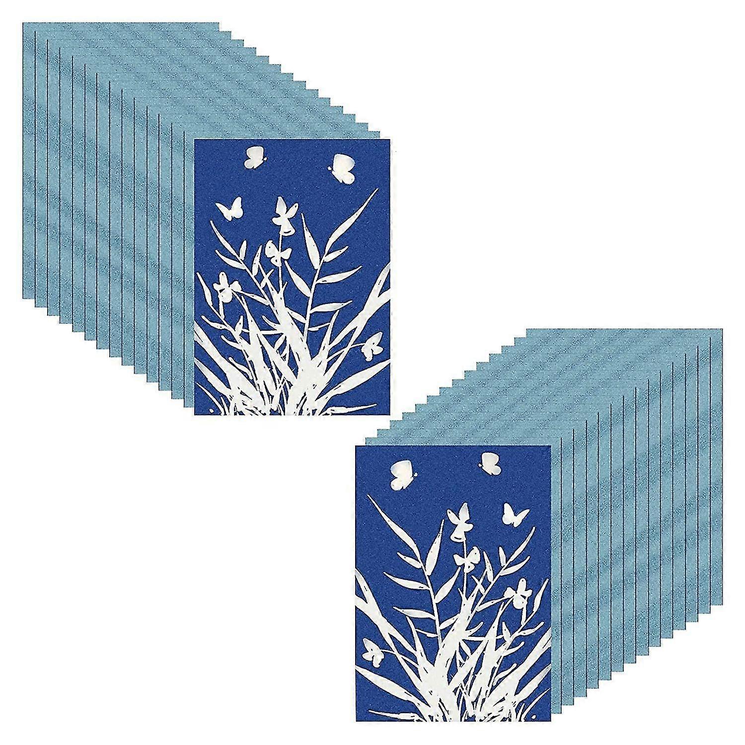 Cyanotype Paper, 30 Pcs A5 Print Paper Kit, High Sensitivity Print Printing Paper Solar Drawing Pap