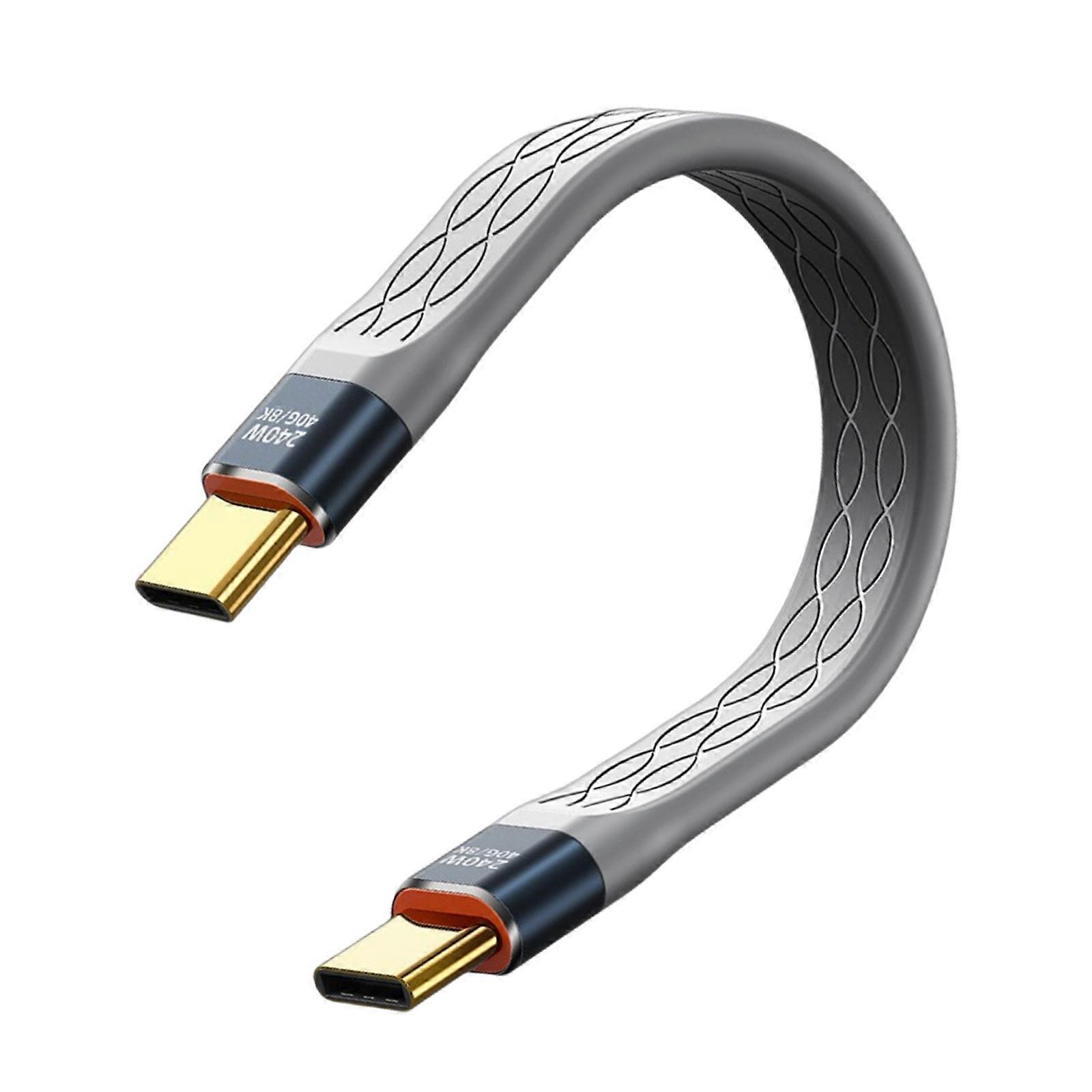 13cm USB4.0 Cable for Highly Speed Data Transfer and Fast Charging 240W 40Gbps Data Transfer for 4/3 Devices Power Cord Multicolor