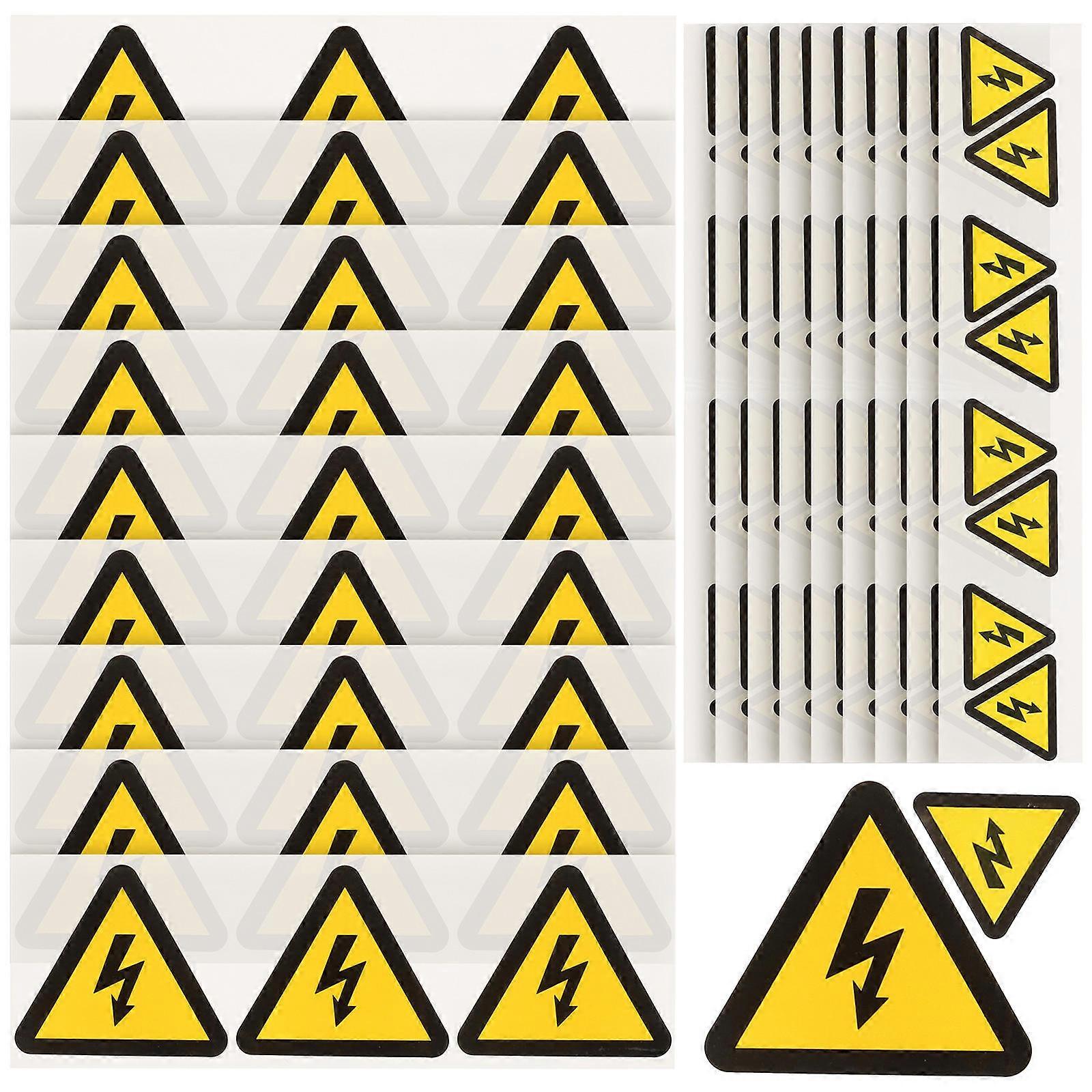 30pcs Warning Stickers Adhesive Labels Electrical Shocks Hazard Warning Stickers