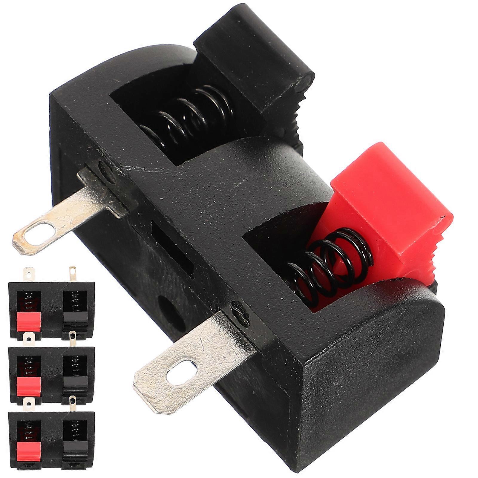 4pcs Stereo Speaker Terminal Connector 2-pin Speaker Wire Terminal Connector