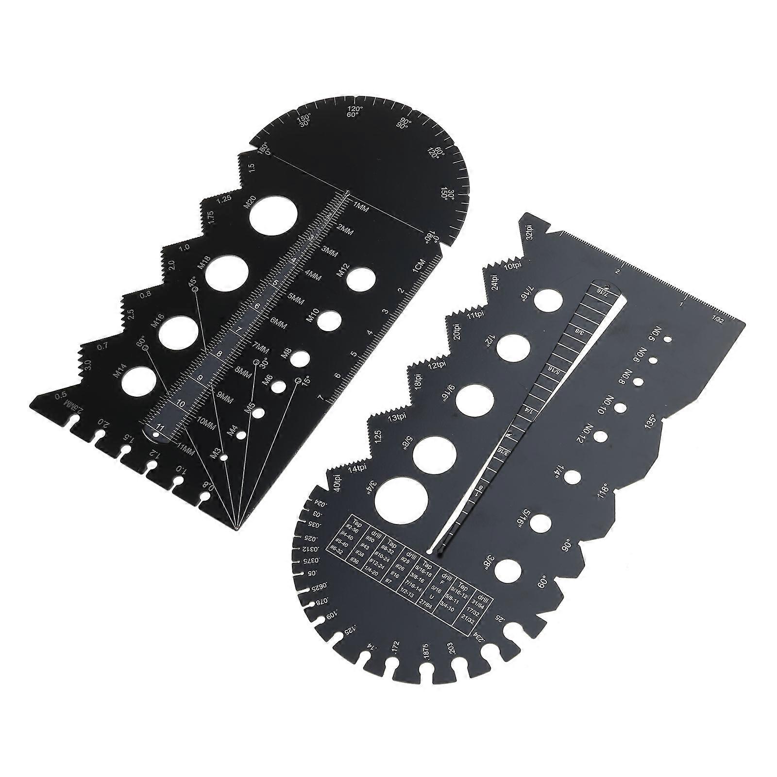 Nut And Drill Bit Thread Checker Screws Measuring Imperials Tool Standard Metric & Imperials Gauges Tester Multicolor