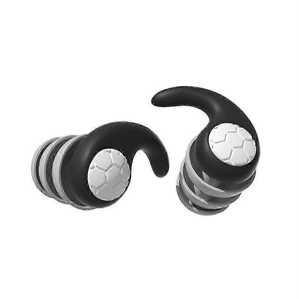 Silicone Noise Cancelling Earplugs Noise Filter Sleep Swimming Waterproof Three Layer Mute Earplugs
