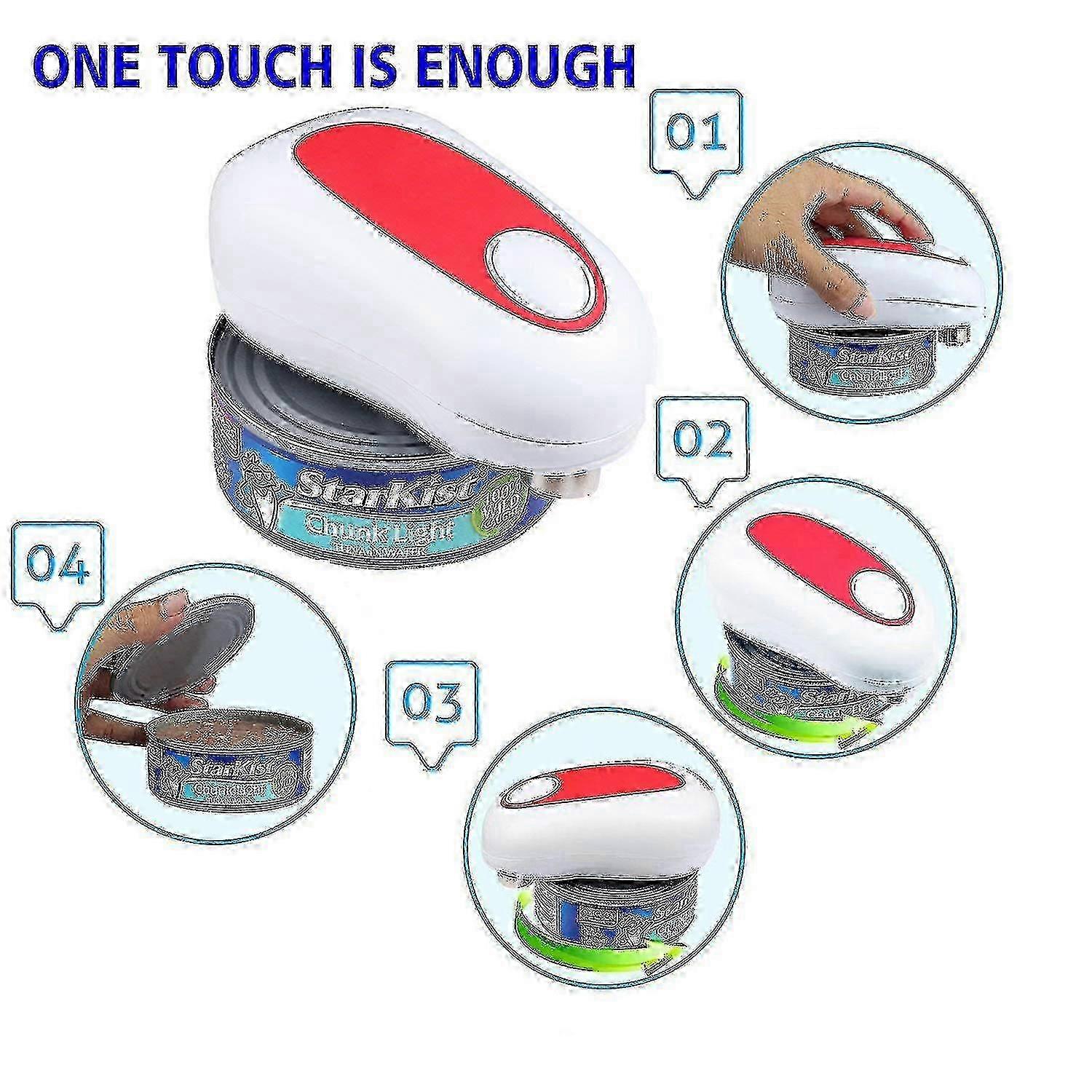 Electric Can Opener Smooth Edge One Touch Can Opener