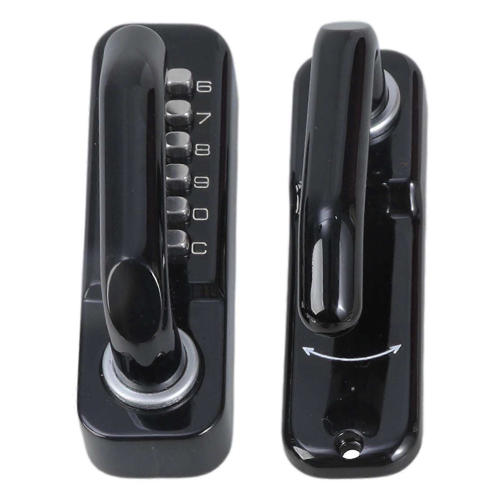 Mechanical Digital Door Lock Keyless Combination Code Lock Zinc Alloy Keyless Entry Door Lock with Handle No Battery  Silver