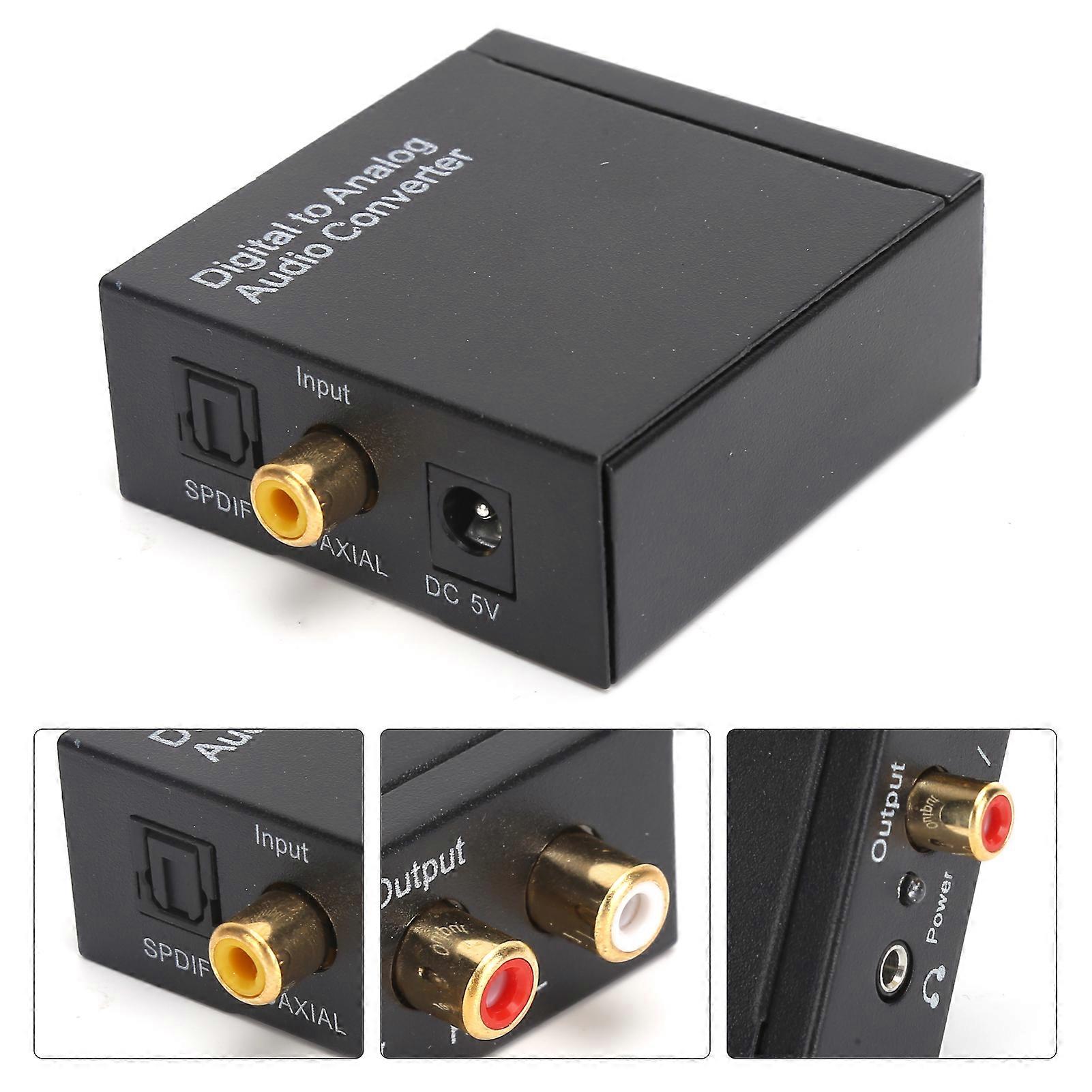3.5mm Audio Adapter Digital Optical Coaxial to Analog RCA L R Converter for Home Professional Audio Switching