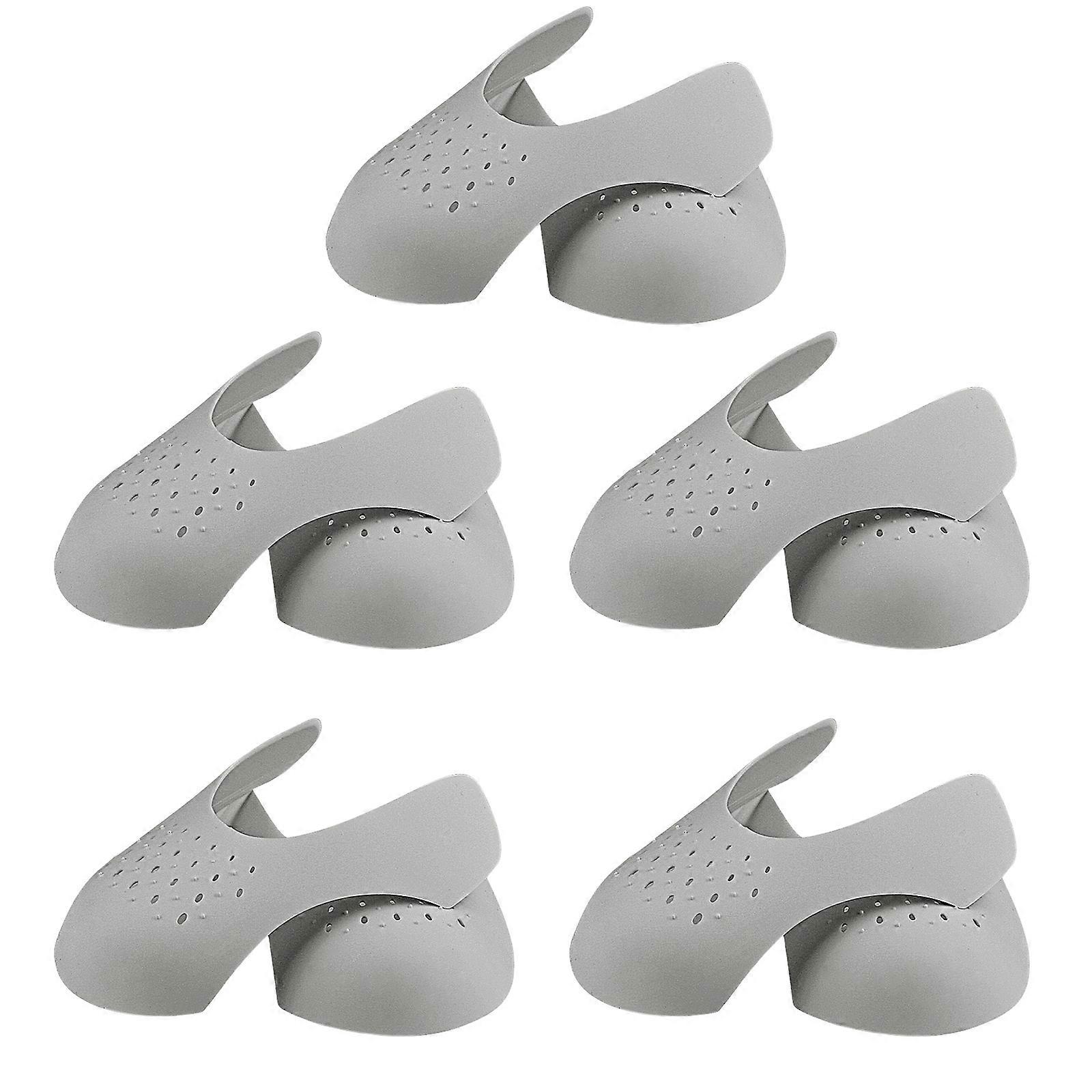 5 Pair Anti-Wrinkle Shoe Toe Box Protectors, Toe Box Decreaser Prevent Shoes Crease Indentation, Anti-Creases Protectors  grey S