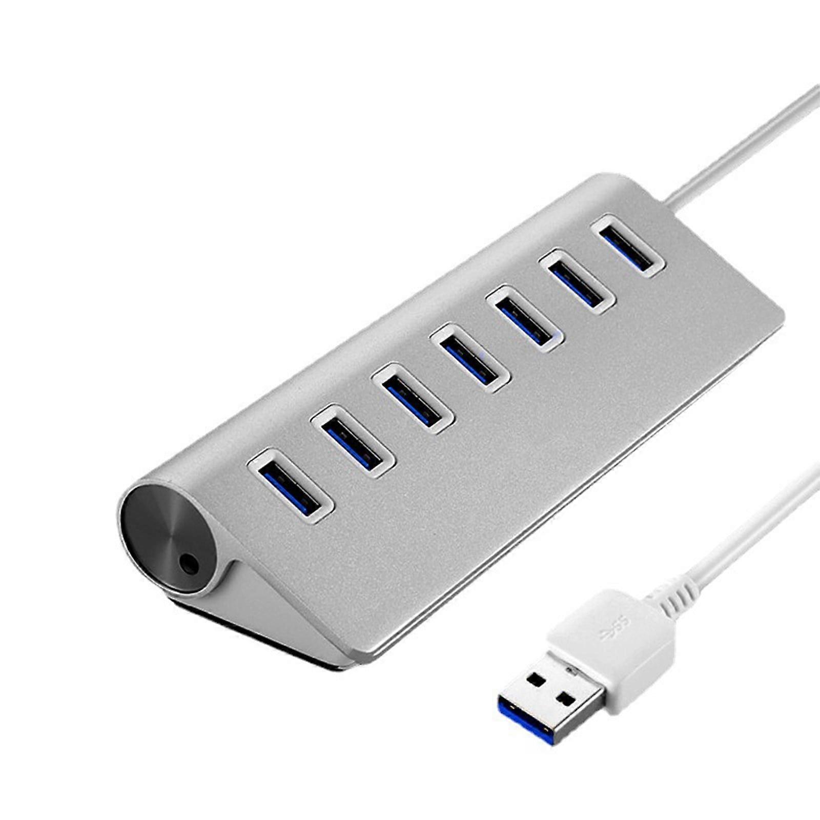 Tarmeek Expansion Dock USB Hub, 7-in-1 USB3.0 Splitter 5Gbps, compatible with Laptop, Tablet, Phone, U Disk, Support OTG