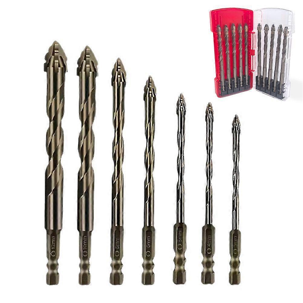 Four Edged Serrated Eccentric Drill Bit Set High Strength Versatile Sturdy