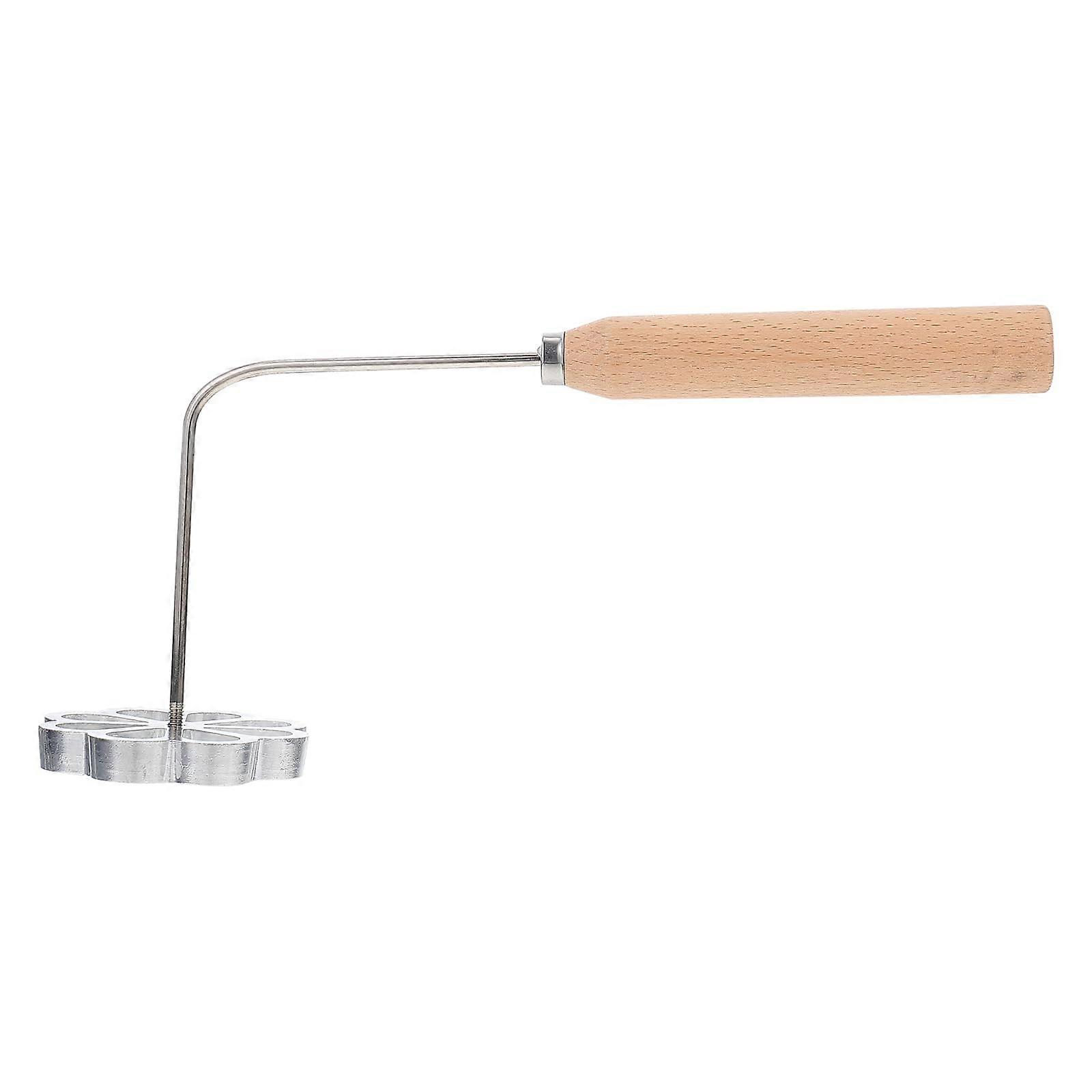 NonStick Rosette Iron Mold with Handle for Fried Bunuelos Cookies and Funnel Cake