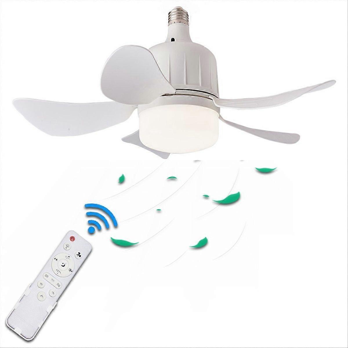 Led Ceiling Fan Light E27 With Remote Control for Dimming, 85-265V
