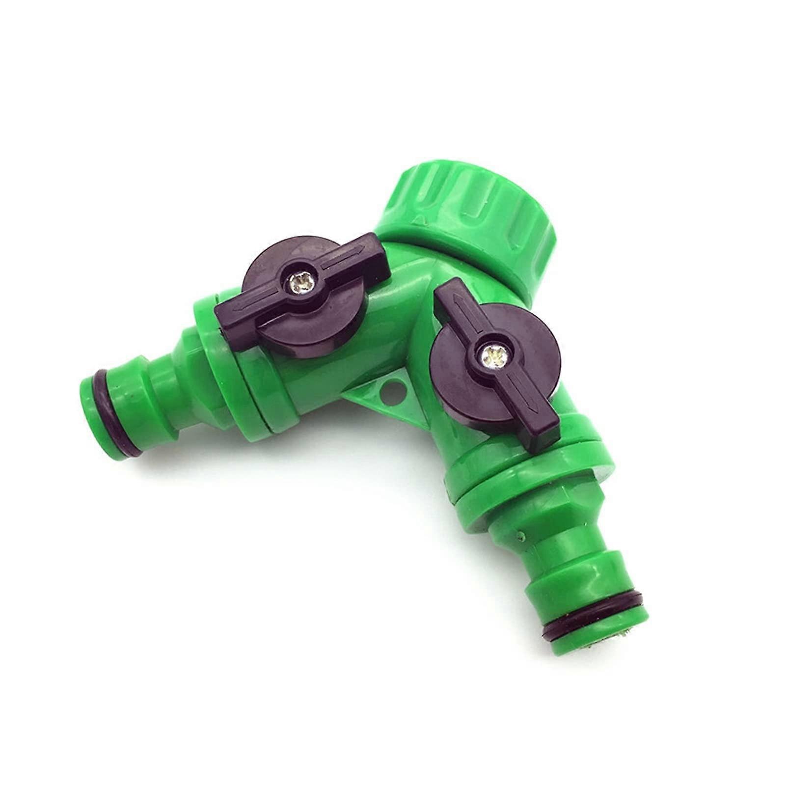 Garden Hose Splitter 2 Way Connector with Shut Off Valve for Dual Hose Watering and Irrigation