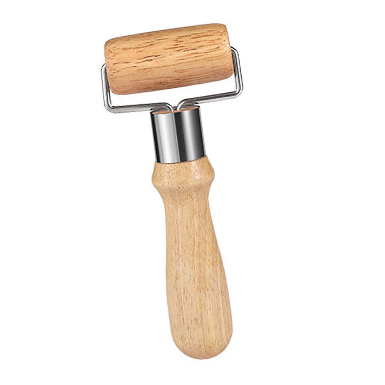 Wooden Rolling Pin with Ergonomic TShaped Grip for Dough, Pastry, Pizza and Dumplings, Small