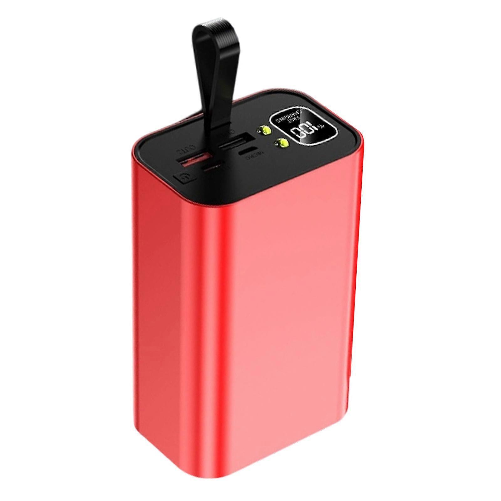 Power Supply Case Featuring Fast Charging in Both Directions Universal Support for Multiple Electronic Gadgets Safely  red
