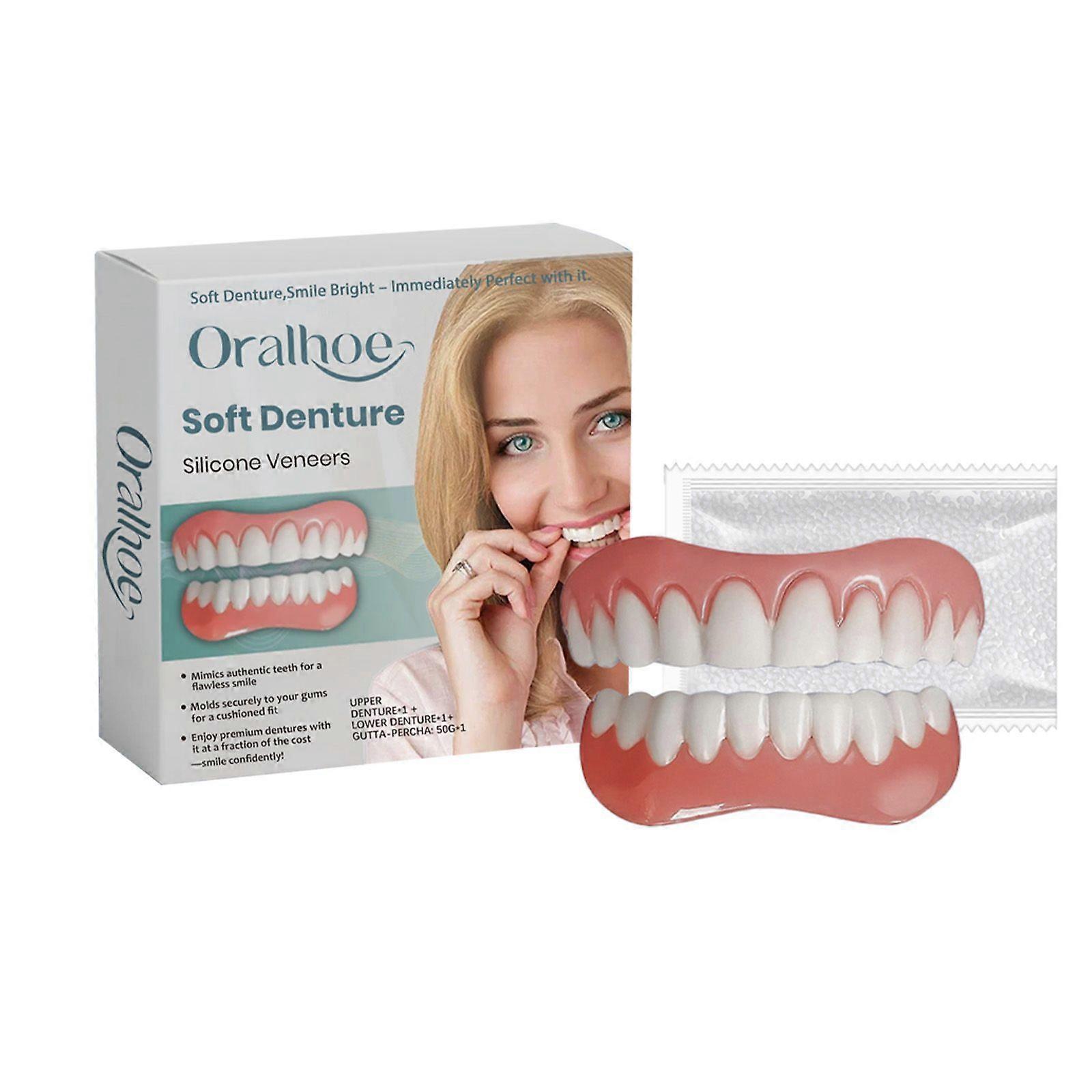 Oralhoe Modified Teeth Joint False Teeth Set Tooth Socket Beautiful Teeth Tooth Socket Modified Teeth Joint Repair Kit