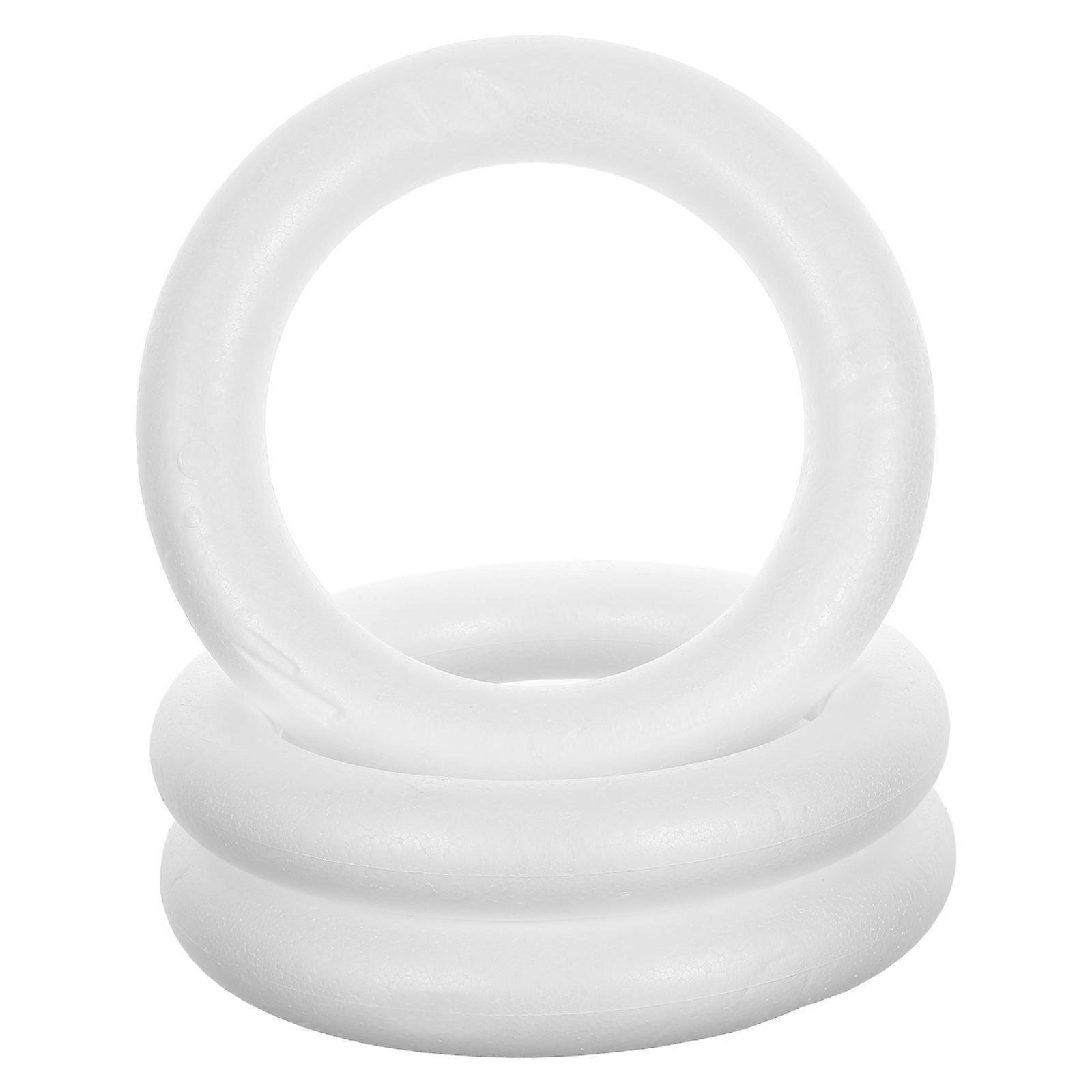 Polystyrene Foam Rings for Wreath Crafting with 3Pcs Round Circles Set