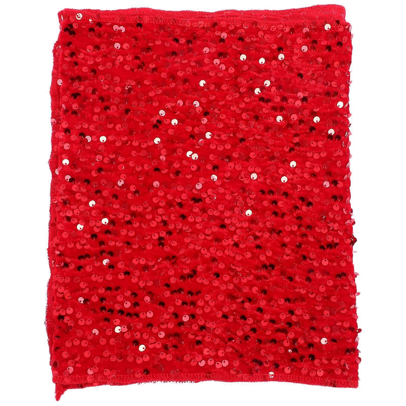 Sequin Table Decorations Festive Gathering Rectangular Shape Red 30x180cm Ambiance Enhancement 1Set