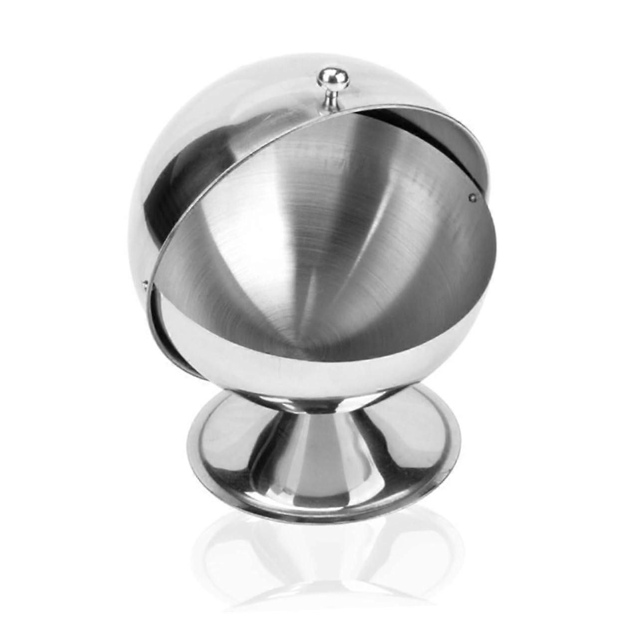 Stainless Steel Sugar Bowl with Lid Rustproof Spherical Candy Jar Unbreakable for Kitchen Dining