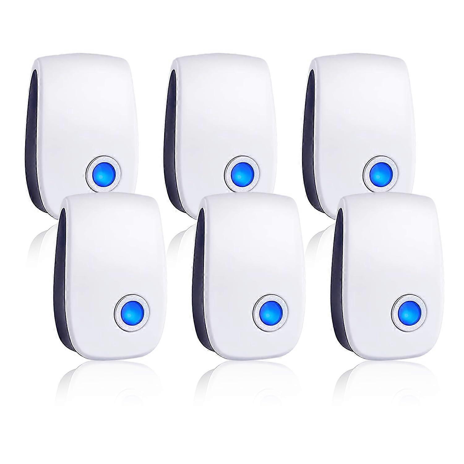 Ultrasonic Pest Repeller 6 Pack with Variable Frequency Waves for Rodents Bugs and Insects