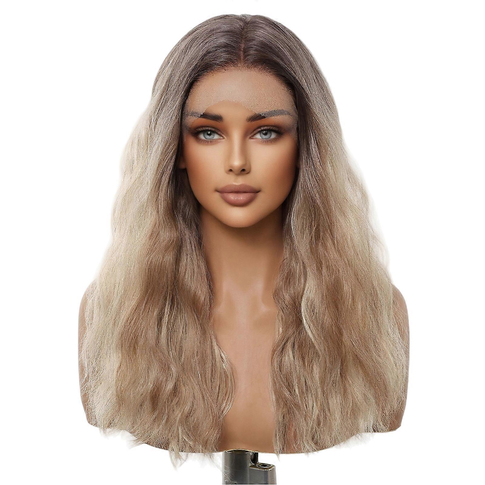 Ombre Blonde 13x4 Free Parting Lace Front Wig for Women – Heat-Resistant Synthetic with Natural Look