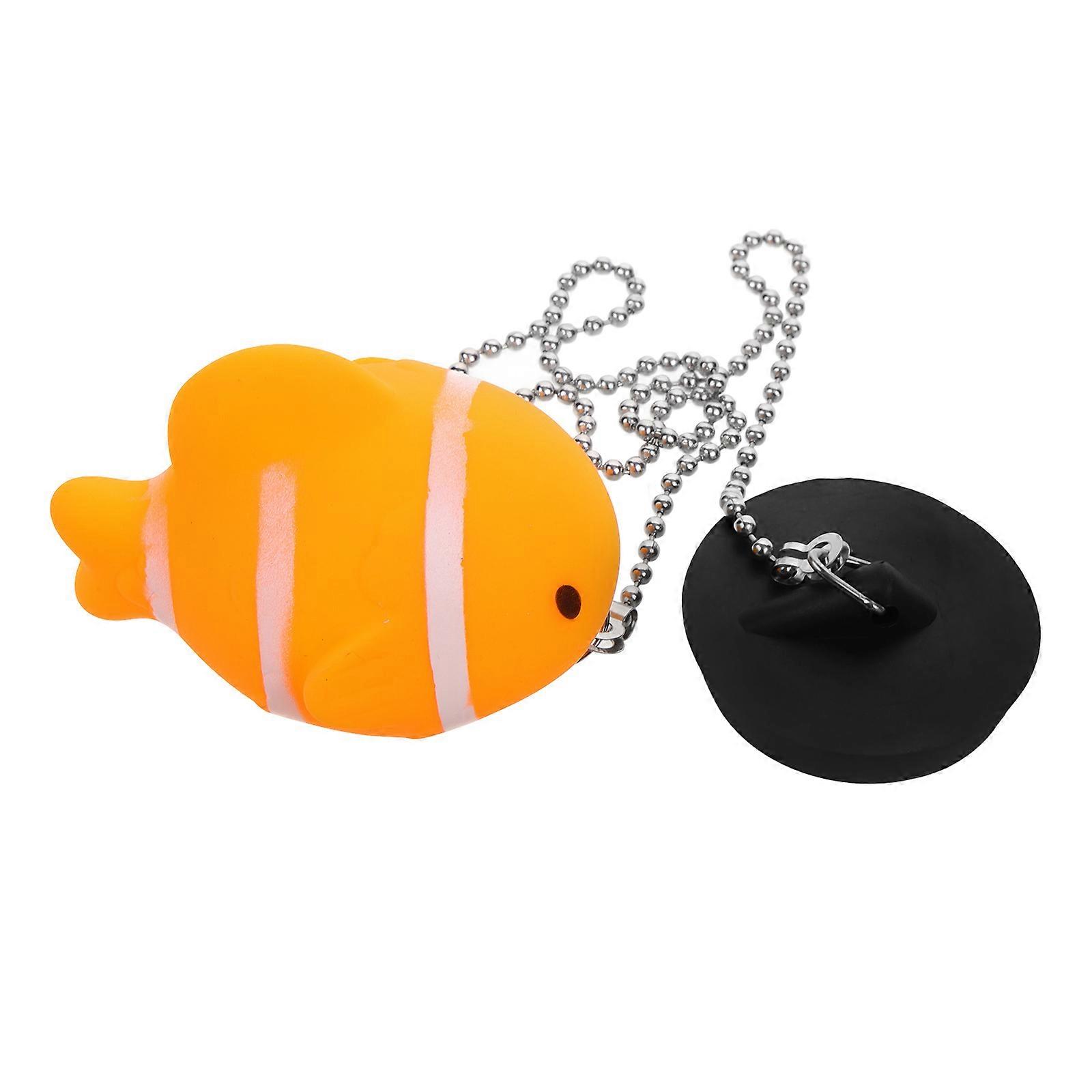 Goldfish Sink Stopper Rubber Bathtub Plug for Home Use with Chain