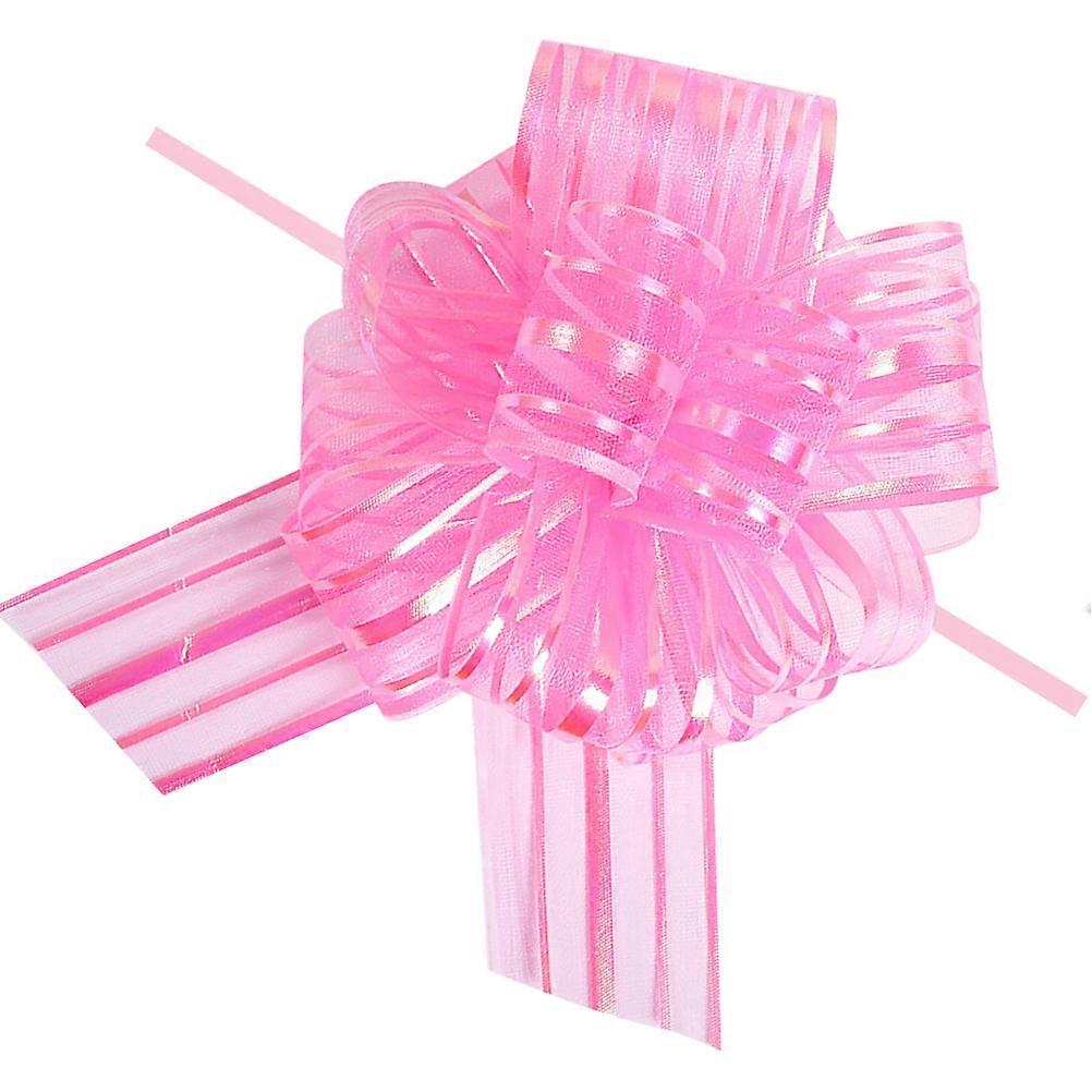 Pink Plastic Wedding Pull Bows for Decoration with Delicate Pattern and Quality Perfect for Gifts and Decor
