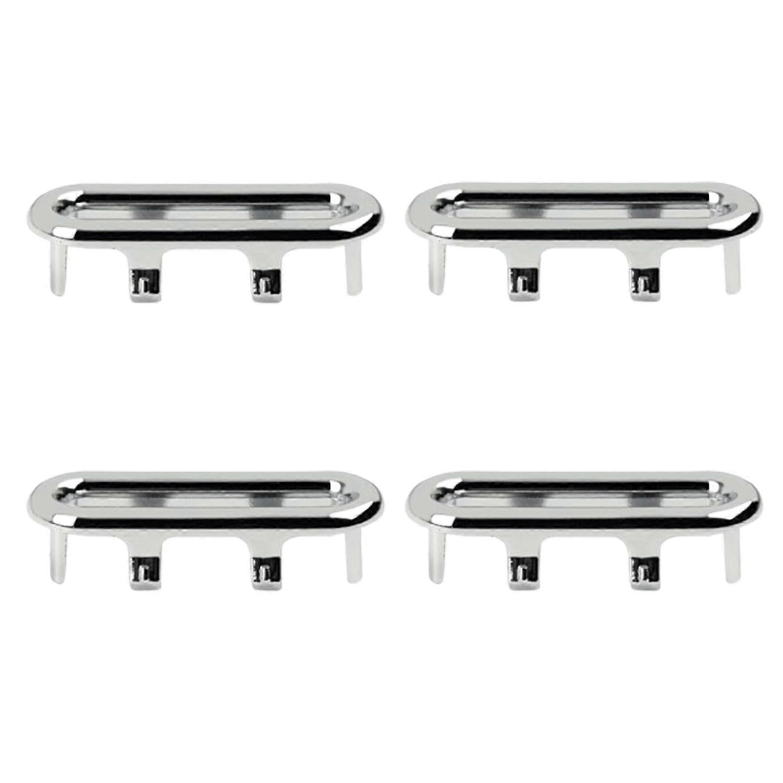 Oval ABS Sink Overflow Cover Replacement 4pcs Bathroom Drain Ring Polished Finish Tool Install