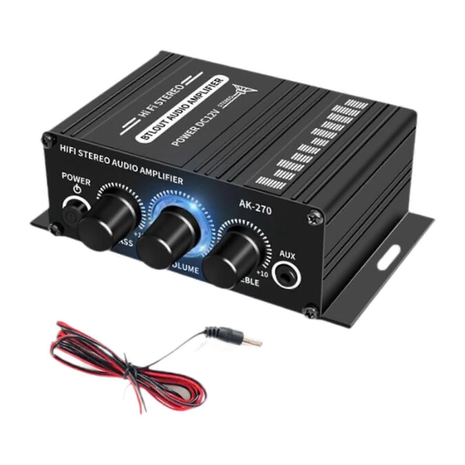 Stereo Audio Amplifier 2Channel Power Amplifier With 3.5mm AUX Input For Car, Computer, Office, Household Speaker