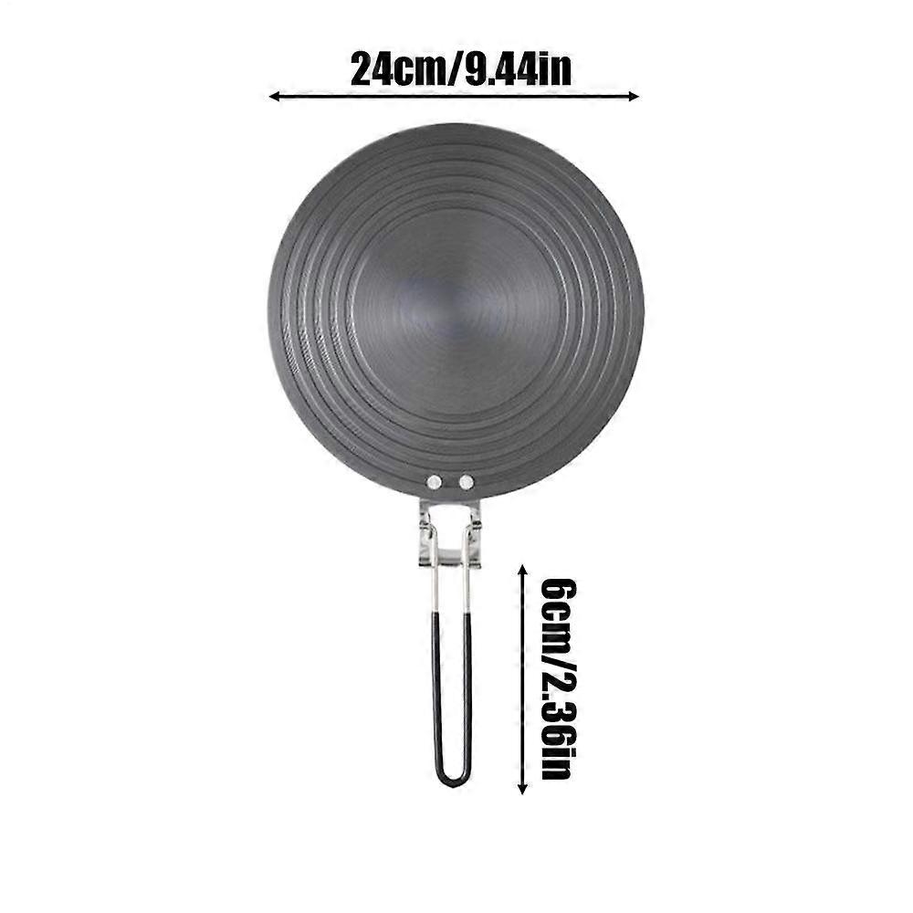 Induction Adapter Plate 9.45 Inch Cooktop Induction Converter Disk Heat Diffuser with Foldable Handle for Stove Burner Heater