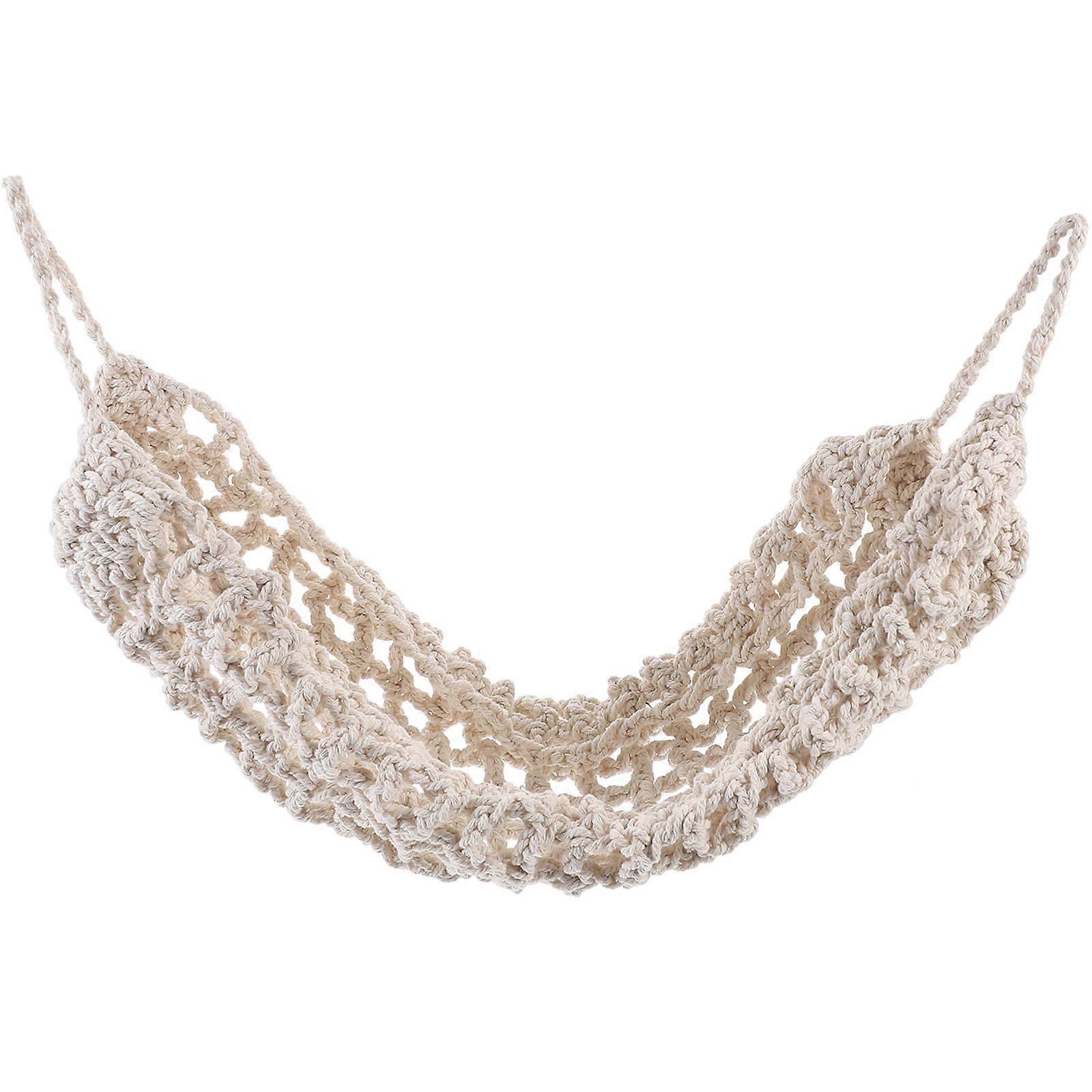 Hanging Fruit Basket Cotton Rope Macrame Hammock for Under Cabinet Kitchen Vegetable Storage