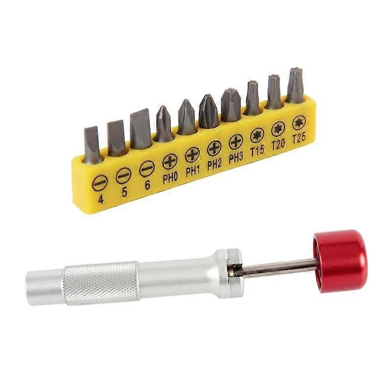 Multifunctional Shape Screwdriver 180 Degrees Nonslip Screwdriver Handle 4/5/6/PH0/PH1/PH2/3/T15/20/25 Bit